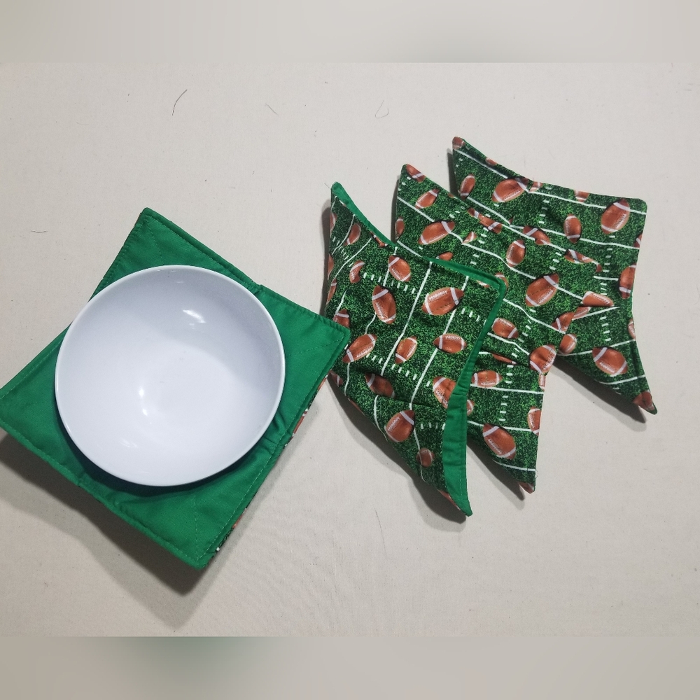4 Bowl cozies, Holders, Handmade, NWTag, Football